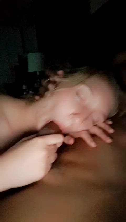 amateur blonde blowjob cock couple jerk off petite sex sucking clip