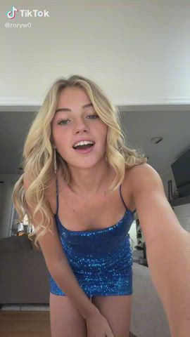 blonde cute dress tiktok clip