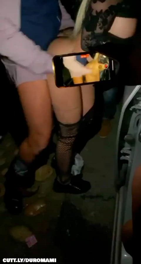 amateur dogging hotwife public sex sharing standing doggy clip