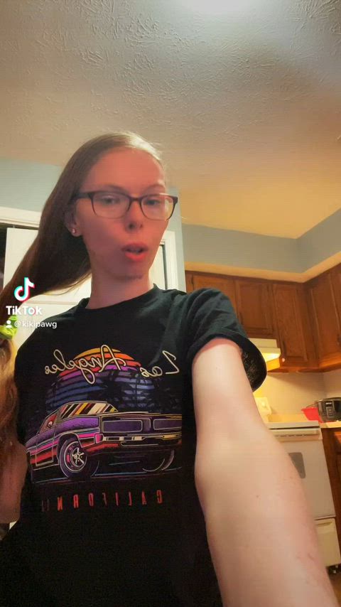 american glasses long hair tiktok clip