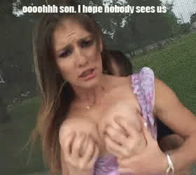 mom public son clip