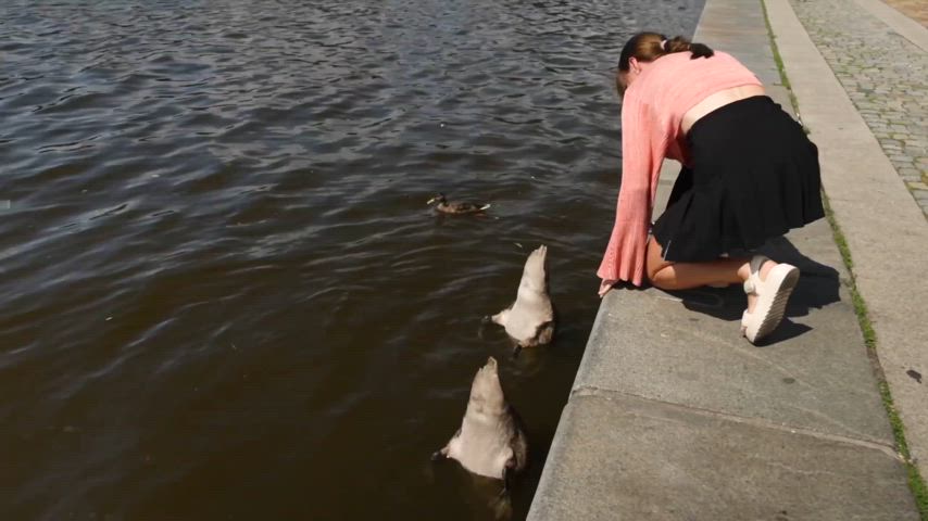 cute flashing nipslip public tits upskirt clip