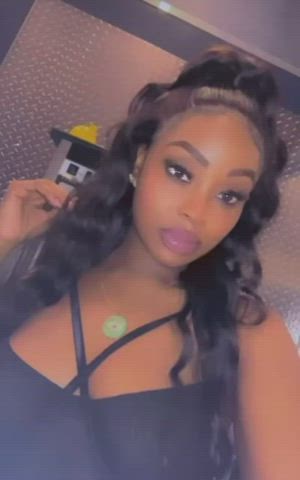 cute ebony ponytail clip