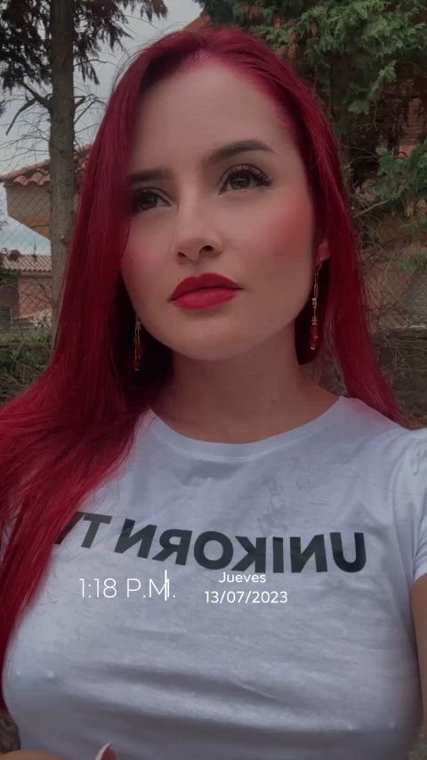 big tits redhead sfw tease amateur-girls redheads clip