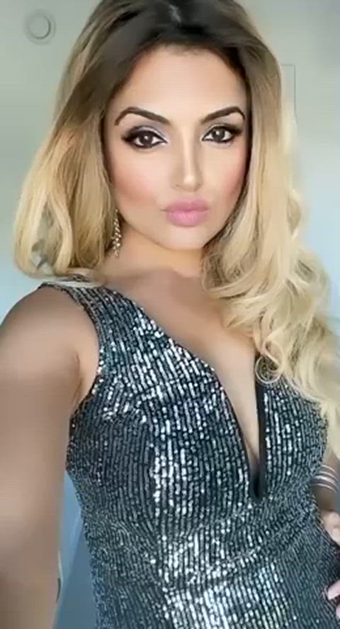 blonde dress model clip