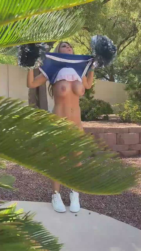 cheerleader fake boobs naked clip
