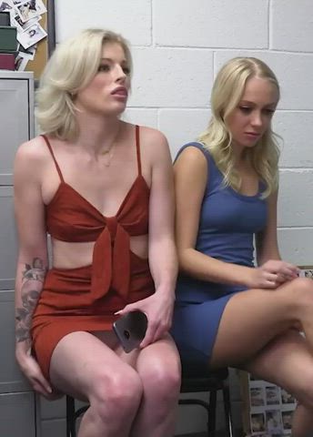blowjob shop domination threesome clip