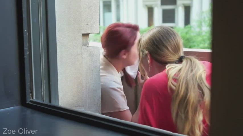 ass lesbian lesbians outdoor public clip