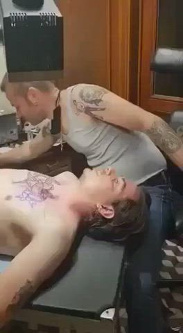 blowjob public tattoo clip
