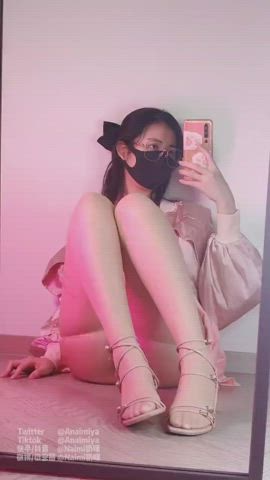 asian solo spreading teen clip