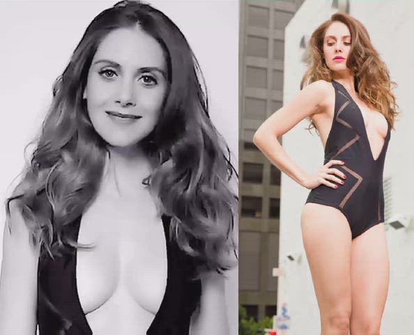 alison brie cleavage swimsuit clip
