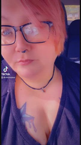 big tits drooling pierced tiktok clip