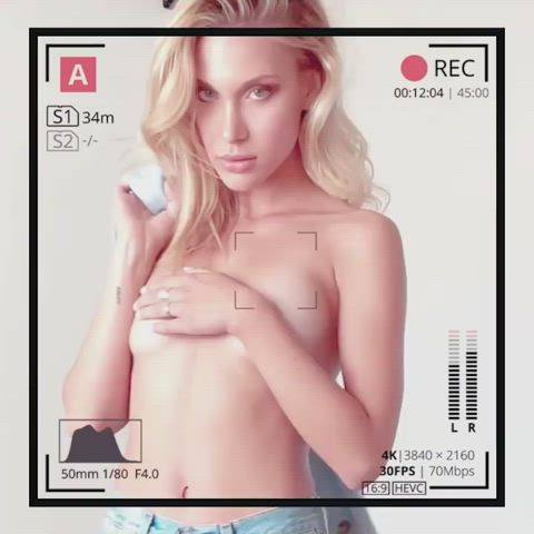 blonde model small tits clip