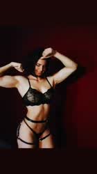 Bodybuilder Fitness Lingerie Muscular Girl clip
