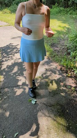 I have to let my tits out on a nice day!