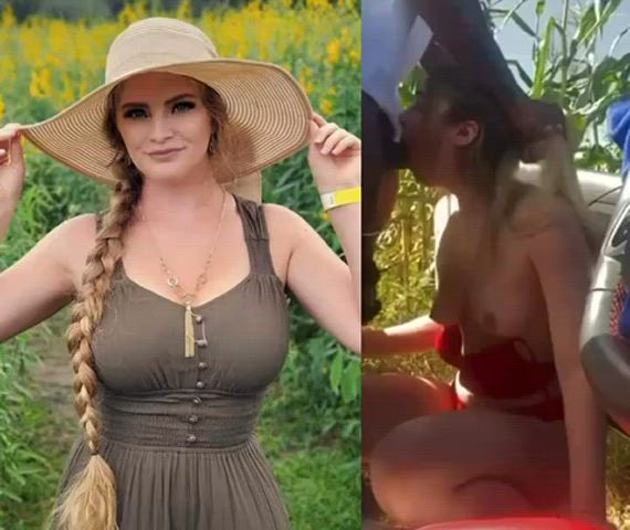 babecock big tits blowjob face fuck facial huge tits natural tits outdoor tits clip