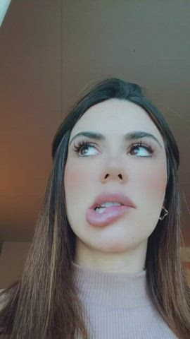 Brazilian Brown Eyes Brunette Dani Facial Hair Labia Tease clip