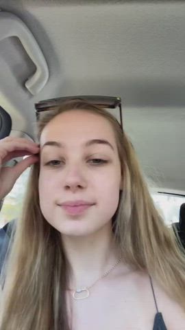 Blonde Cleavage Dress Pretty Teen TikTok clip