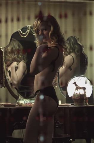 Blonde Robe Undressing clip