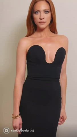 brittany snow celebrity cleavage natural tits redhead small tits clip