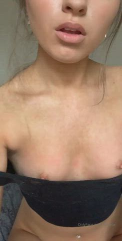 fingering small tits wet pussy clip