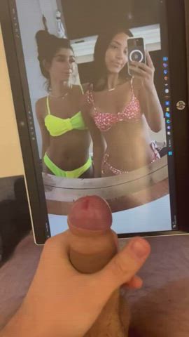 bikini cumshot facial tits tribute clip