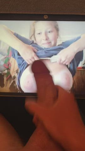 bwc big dick big tits cock cum cum on tits cumshot huge tits tribute clip