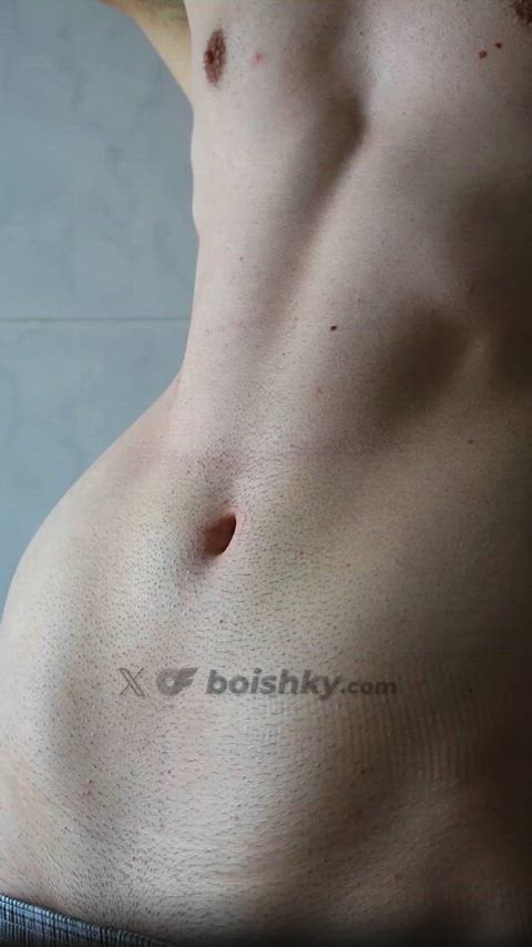 athletic cute femboy oil oiled petite solo stomach tease teasing clip