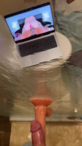 Dildo Frotting Shower clip