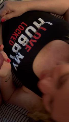 Hotwife playing with Lockedcuckβs new pussy lip chastity cage
