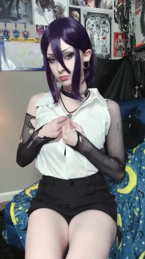goth teen tits goth-girls legal-teens nsfw-cosplay clip