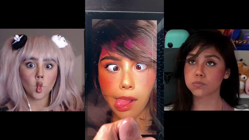ahegao egirl split screen porn tribute goon horny-facial-expressions clip