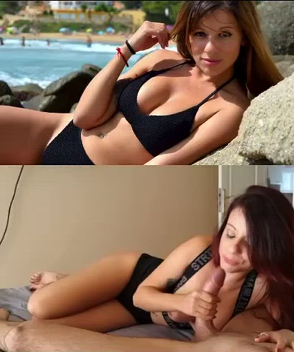 Vacation pictures and sextape collage