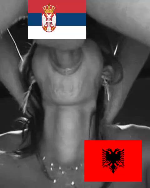 albanian serbian throat fuck clip