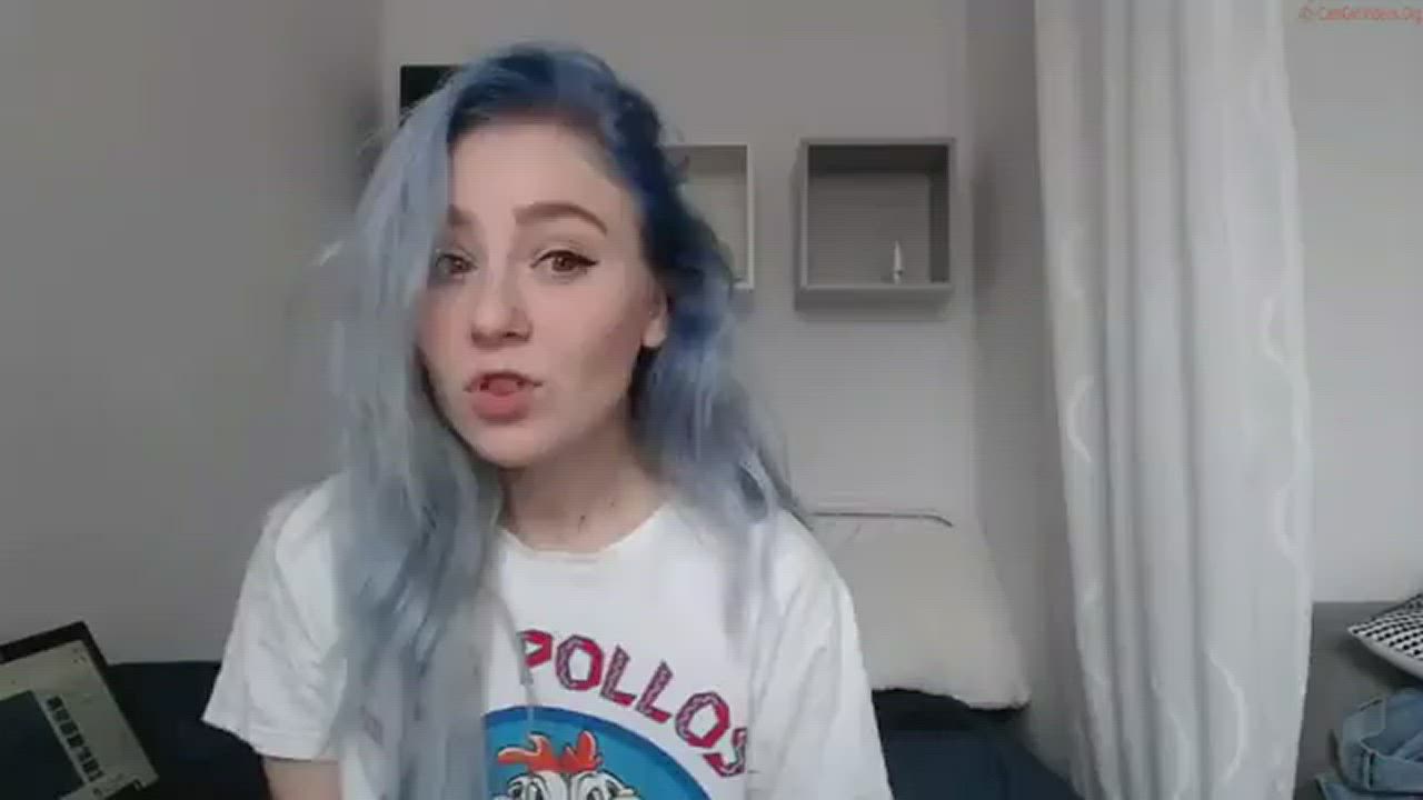 Bed Sex Blue Hair clip