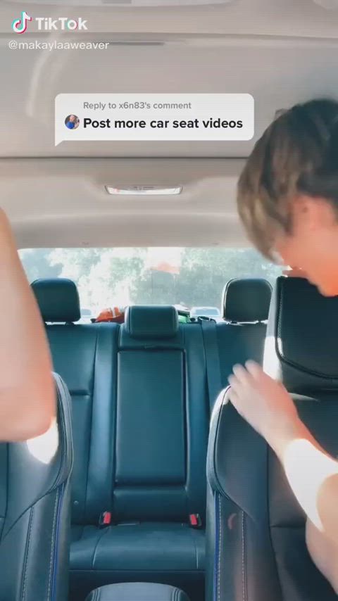 ass blonde car non-nude short hair tease tiktok clip