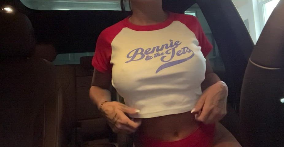 boobs car celebrity shower squeezing clip