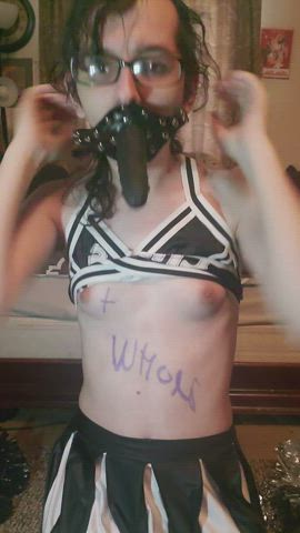 cosplay femboy teen trans woman gag clip