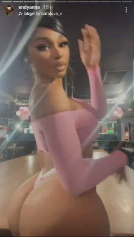 big ass bubble butt ebony fake ass stripper stripping twerking clip