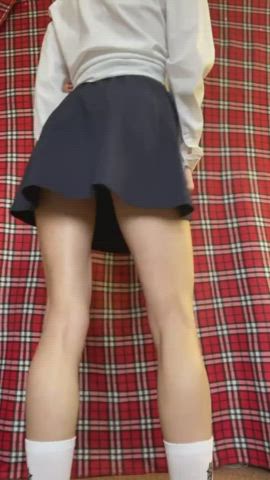 Japanese Schoolgirl Skirt Thong Upskirt clip