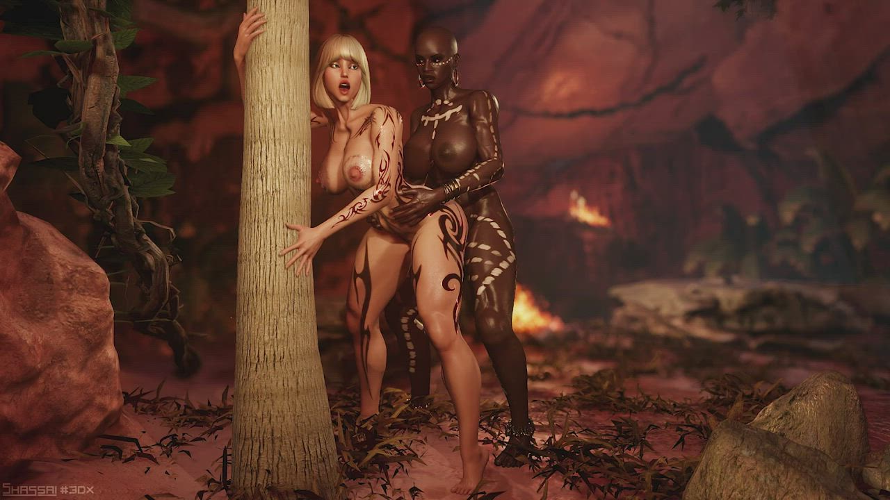 3D Ebony Futanari clip