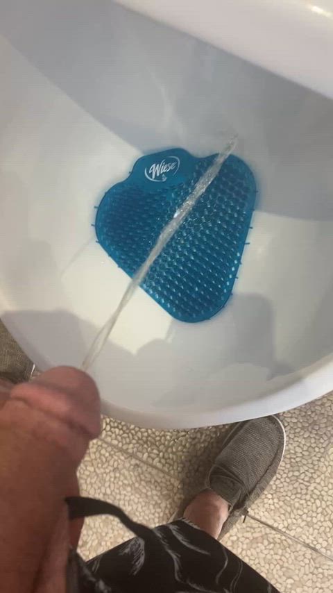 bathroom piss pissing toilet clip