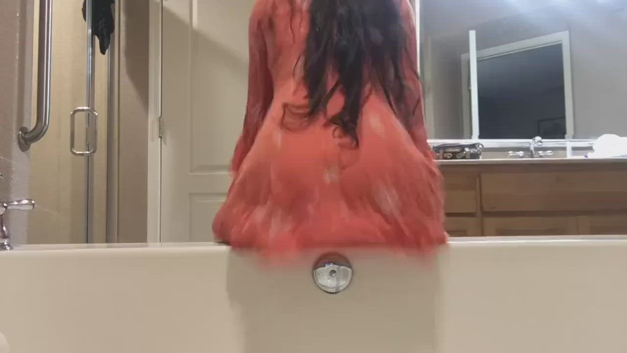 Amateur Brunette Clothed Dildo Dress Riding Solo clip