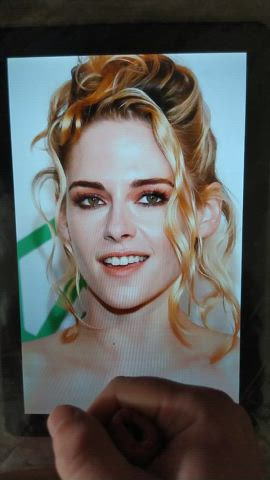 blonde celebrity cum cumshot facial kristen stewart tribute clip
