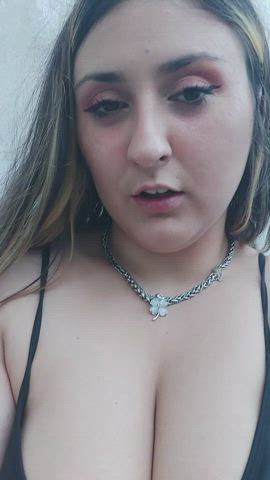 bbw latina natural tits onlyfans saliva sucking tits clip
