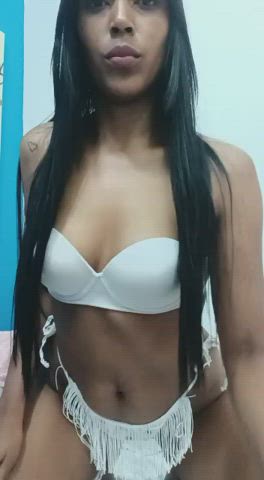 camgirl curvy ebony latina seduction sensual skinny solo clip