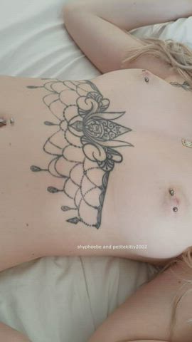 boobs girlfriends girls lesbian lesbians natural tits nipple piercing tattoo tits