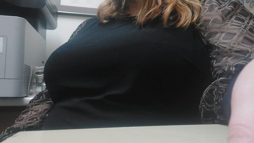 huge tits public work clip