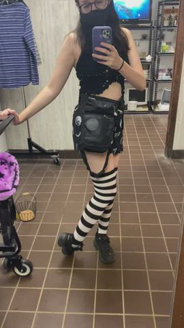 domme fansly girlfriend knee high socks switch thighs clip