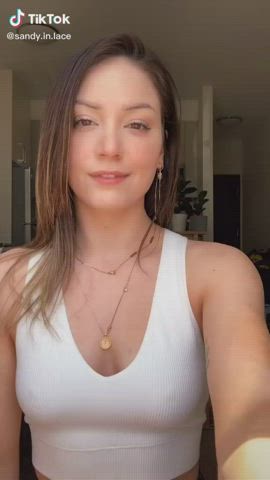 Brunette Eye Contact Handjob Innocent Tease TikTok clip